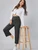 Fifth Avenue Women's Polka Dot Print Wide Leg Detail Pants FAWLP54