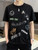 Fifth Avenue All Over Text Printed MIFT156 T-Shirt - Black