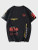 Fifth Avenue Stickers Printed MIFT174 T-Shirt - Black