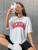 Fifth Avenue DIFT570 Michigan Printed Oversized T-Shirt - White