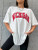 Fifth Avenue DIFT570 Michigan Printed Oversized T-Shirt - White