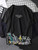 Fifth Avenue Cat Printed MIFT197 T-Shirt - Black