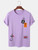 Fifth Avenue Stickers Printed MIFT212 T-Shirt - Purple