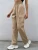 Fifth Avenue Women's Elastic Wide Leg Cargo Pocket Detail Pants FAWLP65
