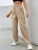 Fifth Avenue Women's Elastic Wide Leg Cargo Pocket Detail Pants FAWLP65