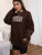 Fifth Avenue DIFT701 Texas Printed Sweatshirt - Brown