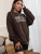Fifth Avenue DIFT701 Texas Printed Sweatshirt - Brown