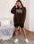 Fifth Avenue DIFT701 Texas Printed Sweatshirt - Brown