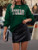 Fifth Avenue DIFT701 Texas Printed Sweatshirt - Green