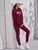 Fifth Avenue WTPS27 Print Oversized Detail Sweatshirt and Jogger Pants Set