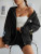 Fifth Avenue DIFT600 Butterfly Print Zip Hoodie - Black