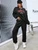 Fifth Avenue WTPS28 Print Oversized Detail Sweatshirt and Jogger Pants Set