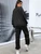 Fifth Avenue WTPS28 Print Oversized Detail Sweatshirt and Jogger Pants Set