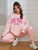 Fifth Avenue WTPS30 Print Oversized Detail Hoodie and Jogger Pants Set