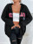 Fifth Avenue DIFT601 Oakland Print Zip Hoodie - Black
