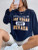 Fifth Avenue DIFT704 Las Vegas Printed Sweatshirt - Navy Blue