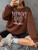 Fifth Avenue DIFT708 Detroit Printed Sweatshirt - Brown