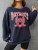 Fifth Avenue DIFT708 Detroit Printed Sweatshirt - Navy Blue