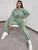 Fifth Avenue WTPS33 Elastic Waist Detail Sweatshirt and Jogger Pants Set