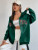 Fifth Avenue DIFT738 Boston Print Zip Hoodie - Green