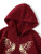 Fifth Avenue DIFT740 Butterlfy Print Zip Hoodie - Maroon