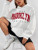 Fifth Avenue DIFT744 Brooklyn Print Hoodie - White