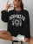 Fifth Avenue DIFT748 Brooklyn Printed Sweatshirt - Black