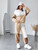 Fifth Avenue WTPS38 Color Block Detail Hoodie and Jogger Pants Set