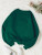 Fifth Avenue DIFT778 Floral Text Printed Sweatshirt - Green