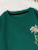 Fifth Avenue DIFT778 Floral Text Printed Sweatshirt - Green