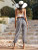 Fifth Avenue Women's Elastic Waist Gingham Print Detail Pants FAWLP90
