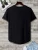 Fifth Avenue Floral Pocket Printed MIFT350 AOKI Dip Hem T-Shirt - Black