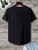 Fifth Avenue Text Printed MIFT351 AOKI Dip Hem T-Shirt - Black