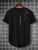 Fifth Avenue Floral Text Printed MIFT362 AOKI Dip Hem T-Shirt - Black