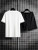 Mens Summer Printed Co Ord Set by Fifth Avenue MSFACSS28 - White Black