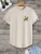Fifth Avenue Banana Pocket Printed MIFT384 AOKI Dip Hem T-Shirt - Cream