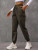 Fifth Avenue Women's Elastic Waist Cargo Pocket Detail Pants FAWLP99