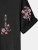 Fifth Avenue Text Floral Printed MIFT399 T-Shirt - Black