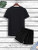 Mens Summer Printed Co Ord Set by Fifth Avenue MSFACSS43 - Black Black