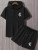 Mens Summer Printed Hooded T-Shirt Co Ord Set by Fifth Avenue MSFACSS44 - Black Black
