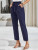 Fifth Avenue Women's Elastic Tie Waist Pocket Detail Pants FAWLP100