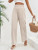 Fifth Avenue Women's Elastic Paperbag Waist Pocket Detail Pants FAWLP101