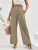 Fifth Avenue Women's Elastic Paperbag Waist Pocket Detail Pants FAWLP104