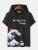 Fifth Avenue Wave Print MIFT420 Hooded ROKA T-Shirt - Black