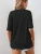 Fifth Avenue DIFT816 Figure Print Printed Oversized T-Shirt - Black