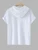 Fifth Avenue Smile Print MIFT430 Hooded ROKA T-Shirt - White