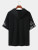 Fifth Avenue Floral Graffiti Print MIFT446 Hooded ROKA T-Shirt - Black