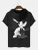 Fifth Avenue Back And Front Print MIFT447 Hooded ROKA T-Shirt - Black