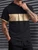 Fifth Avenue LIKZY Color Block Printed Hooded T-Shirt