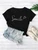 Womens Premium Cotton Printed T-Shirt - APRIN56 - Black